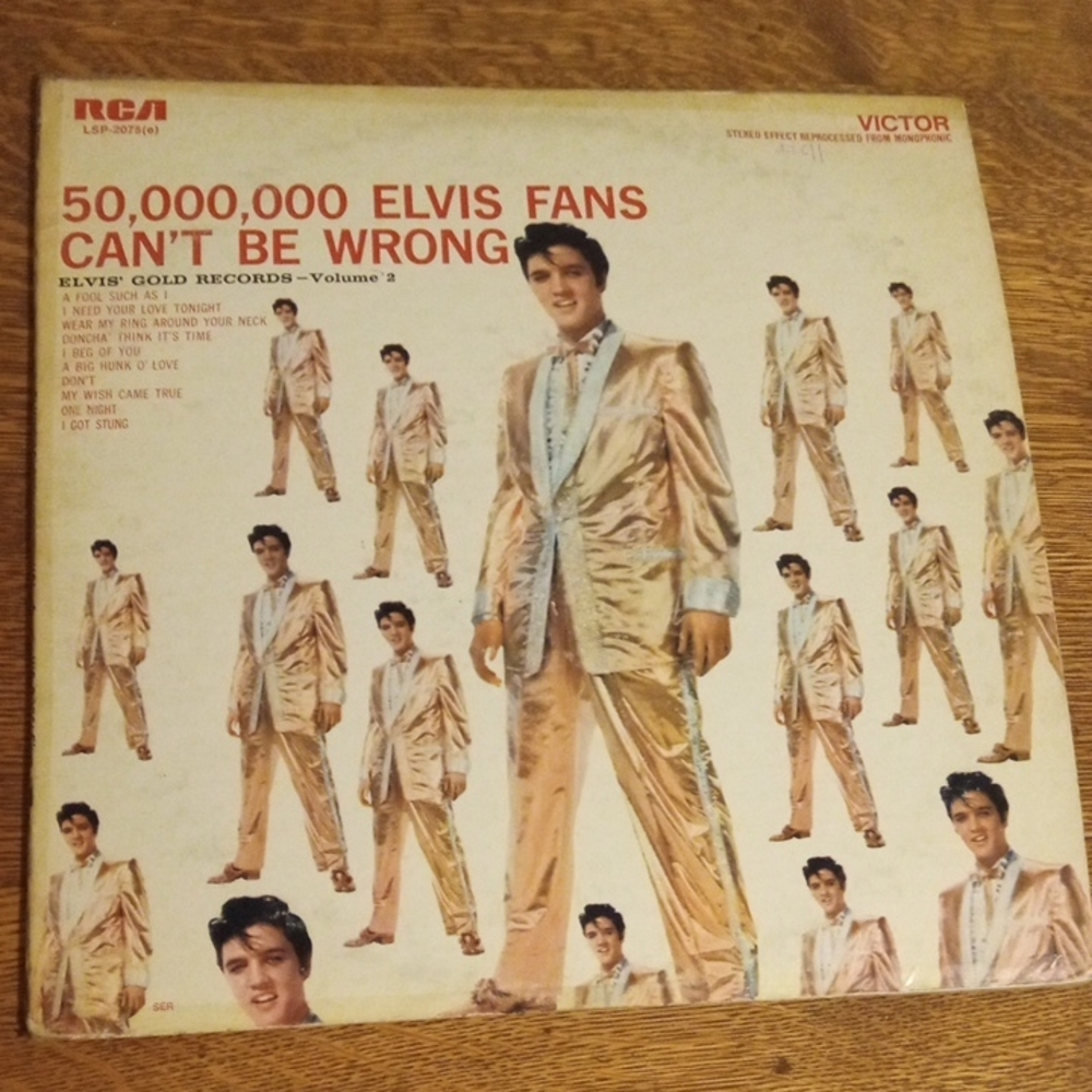 Elvis Presley Gold Vinyl Record